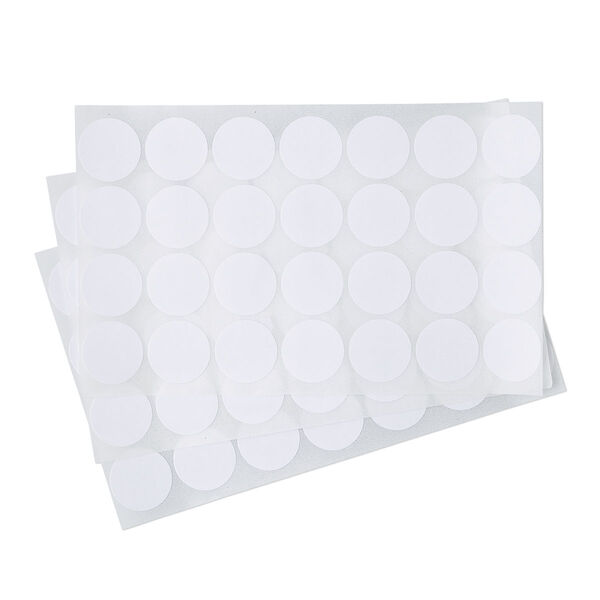 Adhesive label, paper, white, 3/4 inch round. Sold per pkg of 1,008. image number 0