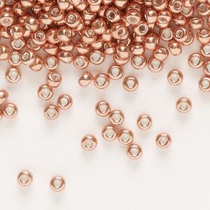Seed bead, Miyuki, glass, pkg/250g, #8 rocaille, opaque galvanized muscat, (RR-1072).