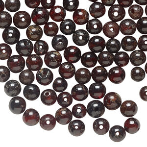 Bead 1pkg1 garnet, 4.5-5.5mm round C grade, 1 ounce dyed
