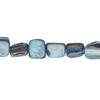Mother-of-pearl shell 1pkg1, triangle tube bead 15 inch mountain blue 7x8mm-11x8mm image number 0