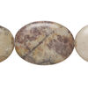 Crazy Horse&trade; stone 1pkg1, puffed oval bead natural, 15 inch 30x21mm-30x22mm (calcite / limestone) image number 0