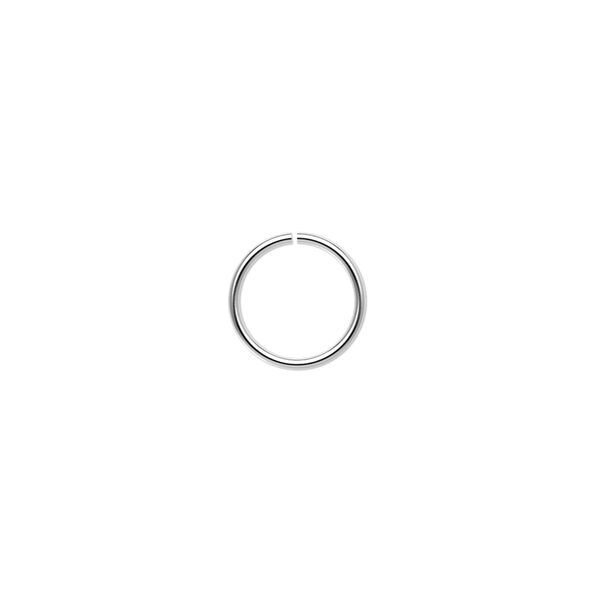 Jump ring, silver-plated brass, 10mm round, 8.4mm inside diameter, 20 gauge. Sold per pkg of 1,000. image number 0
