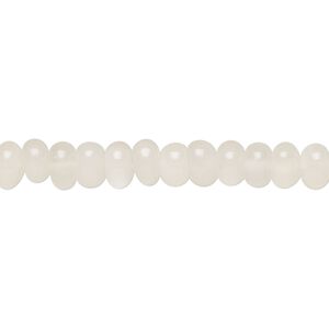 White moonstone 1pkg1, hand-cut rondelle bead natural 14 inch 6x3mm-7x4mm