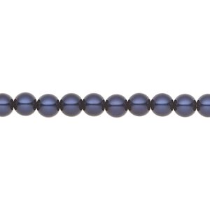Pearl 50pk dark blue, Preciosa Czech crystal 5mm round