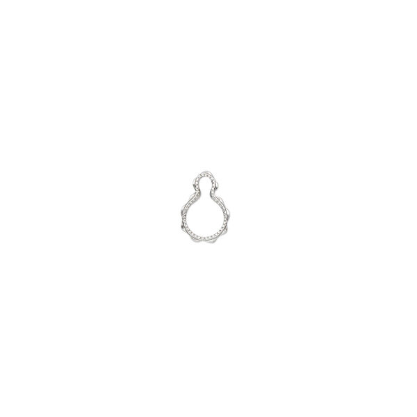Drop, Wrap-Tite®, sterling silver, 4mm fancy round setting. Sold per pkg of 2. image number 0