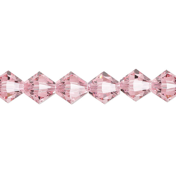 Bead 12pk light rose, Crystal Passions® 8mm bicone 5328 image number 0