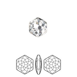 Fancy stone 96pk crystal foil back, Swarovski® 11.2x10mm thin hexagon 4683