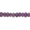 Amethyst 1pkg1, hand-cut rondelle bead natural, 13 inch dark 6x3mm-8x5mm image number 0