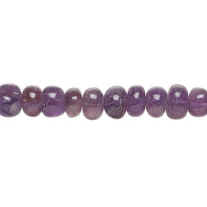 Amethyst 1pkg1, hand-cut rondelle bead natural, 13 inch dark 6x3mm-8x5mm
