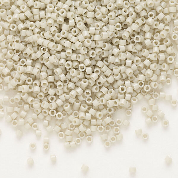 Seed bead, Delica®, glass, pkg/7.5g, #11 round, opaque glazed luster linen (DB-0261). image number 0