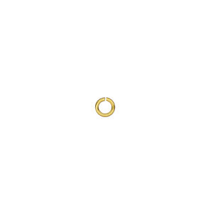 Jump ring 1pkg100 aluminum, 4mm round / 20 gauge / 2.4mm inside diameter / gold