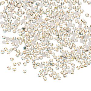 Flat back 1440pk gold quartz AB foil back, Preciosa MAXIMA Czech crystal rhinestone 1.7-1.9mm chaton rose round SS5