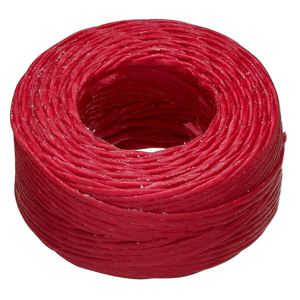 Thread, Hemptique®, polyester, pkg/25 yards, coral, 1mm smooth. image number 0