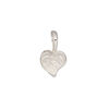 Bail, JBB Findings, ice-pick, sterling silver, 12x11mm heart shaped leaf, 8mm grip length. Sold individually. image number 0