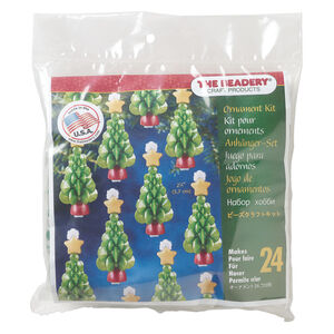 Ornament kit 1pkg1 The Beadery&reg; polystyrene, mini pearl trees, mixed colors, ornament (7491)