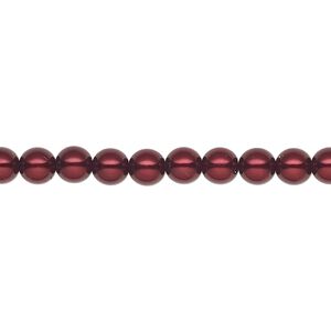 Pearl 500pk bordeaux, Preciosa Czech crystal 5mm round