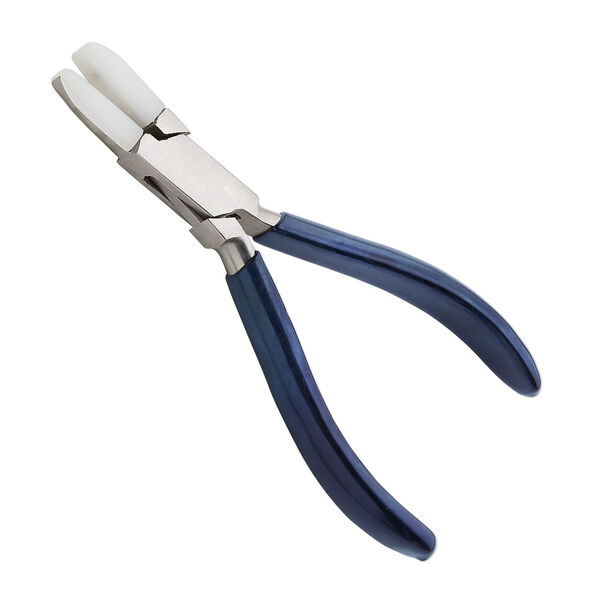 Pliers, nylon jaw, steel / rubber / nylon, black or blue, 5-1/4 inches. Sold individually. image number 0