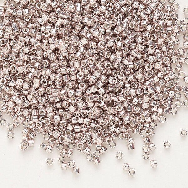 Seed bead, Delica®, glass, pkg/250g, #11 round, opaque galvanized dusty mauve (DB-0417). image number 0