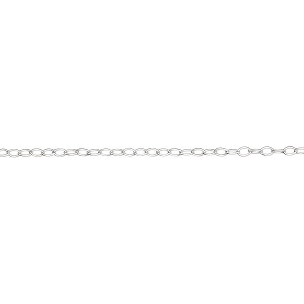Chain, Gossamer™, sterling silver, 1.2mm cable, 7-1/2 inches with springring clasp. Sold individually. image number 0