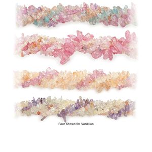Ice flake quartz 1pkg5, chip bead 15 inch mix medium to extra-large
