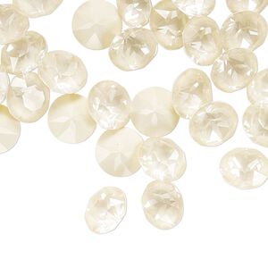 Chaton 144pk crystal linen ignite, Swarovski® 8.16-8.41mm round SS39 1088