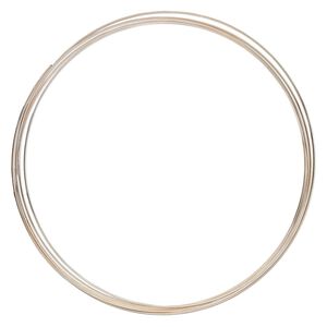Memory wire, Beadalon®, rose gold-plated carbon steel, 4-5/8 inch round necklace, 1mm thick extra heavy duty. Sold per 0.5-ounce pkg, approximately 5 loops.