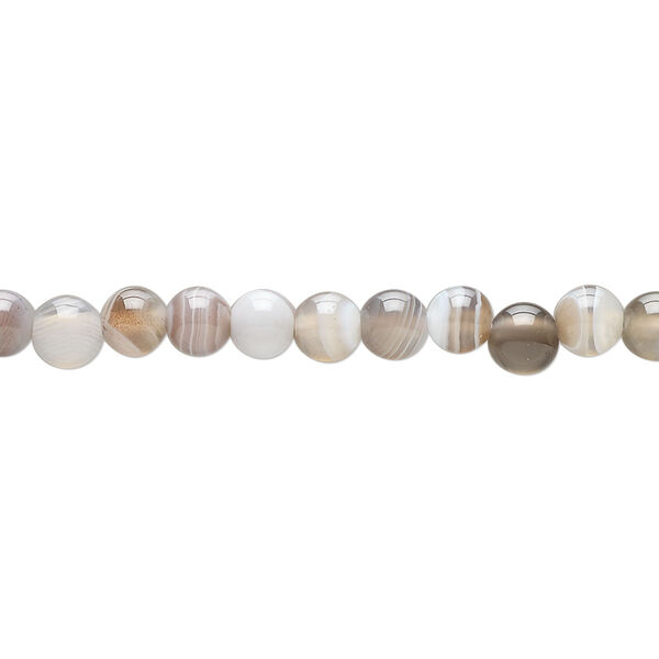 Botswana agate 1pkg1, round bead natural B grade, 15 inch 4-5mm image number 0