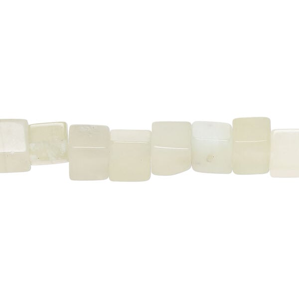 New "jade" 1pkg1, cube bead natural, 15 inch 5-7mm image number 0