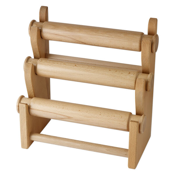Display, bracelet, lacquered wood, 12 x 11-3/4 x 6-inch three-tier. Sold individually. image number 0