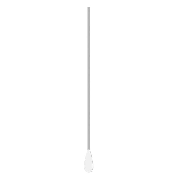 Paddle pin, silver-plated brass, 2-inch teardrop style, 22 gauge. Sold per pkg of 500. image number 0