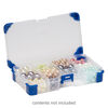 Organizer, acrylic and rubber, clear and blue, 6-1/2 x 3-1/2 x 1-1/4 inch rectangle, 4-12 adjustable compartments. Sold individually. image number 0
