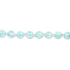 Bead, glass 1pkg8, opaque white and seafoam green, 12mm hand-painted round. image number 1