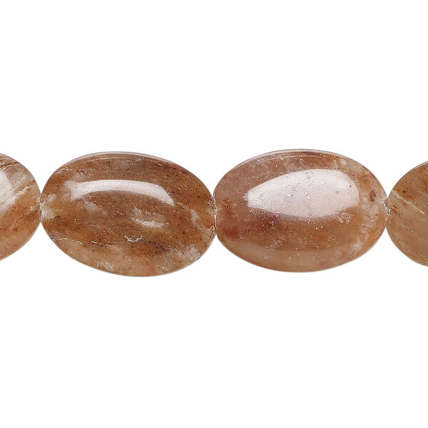 Brown agate 1pkg1, puffed oval bead natural, 15 inch 18x13mm image number 0