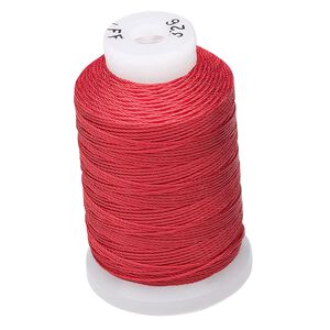 Thread, Purely Silk™, red, size FF. Sold per 115-yard spool.