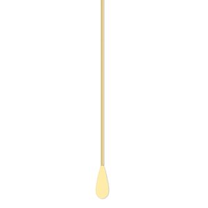 Paddle pin, gold-plated brass, 2-inch teardrop style, 22 gauge. Sold per pkg of 500.