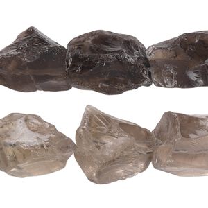 Smoky quartz 1pkg1, rough nugget bead 15.5-16 inch medium