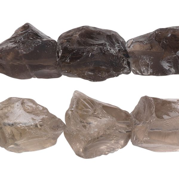 Smoky quartz 1pkg1, rough nugget bead 15.5-16 inch medium image number 0