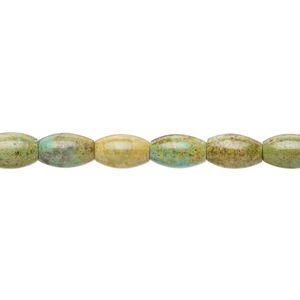 Turquoise 1pkg1, oval bead 15 inch 8x5mm