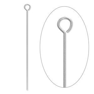 Eye pin, stainless steel, 2 inches, 21 gauge. Sold per pkg of 500.