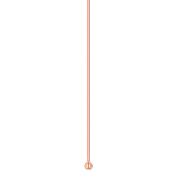 Head pin, copper, 2-1/2 inches with 2mm ball, 22 gauge. Sold per pkg of 30. image number 0