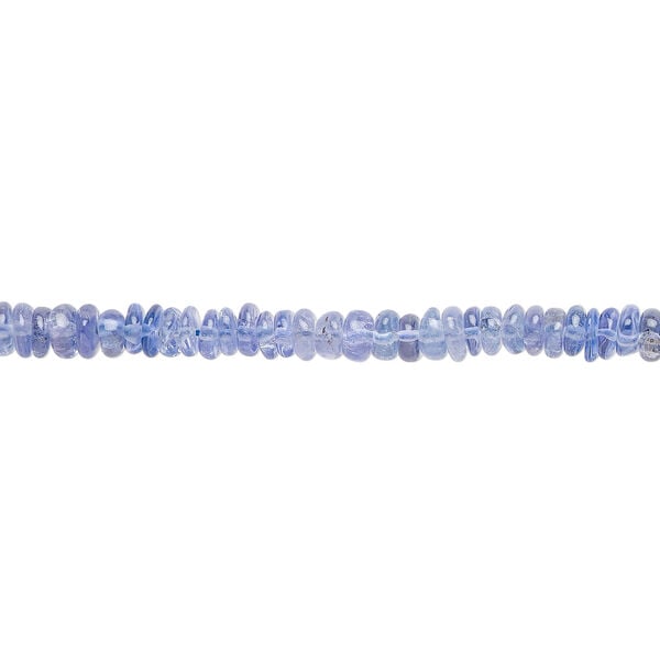 Tanzanite 1pkg1, hand-cut rondelle bead, 12 inch 3x1mm-5x4mm image number 1