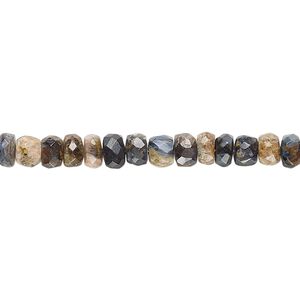 Pietersite 1pkg1, hand-cut micro-faceted rondelle bead natural 8 inch 4x2mm-6x4mm