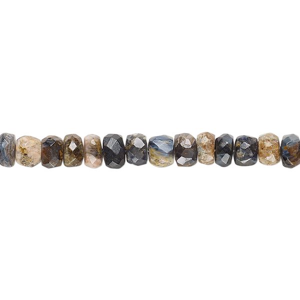 Pietersite 1pkg1, hand-cut micro-faceted rondelle bead natural 8 inch 4x2mm-6x4mm image number 0