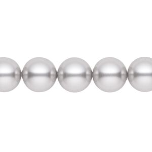 Pearl 100pk light grey, Swarovski® 10mm round 5810