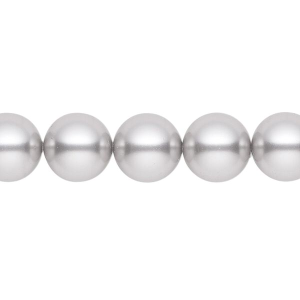 Pearl 100pk light grey, Swarovski® 10mm round 5810 image number 0