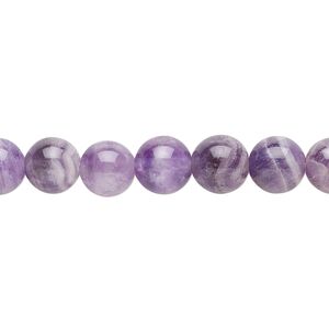 Banded amethyst 1pkg1, round bead natural 15.5-16 inch 8mm