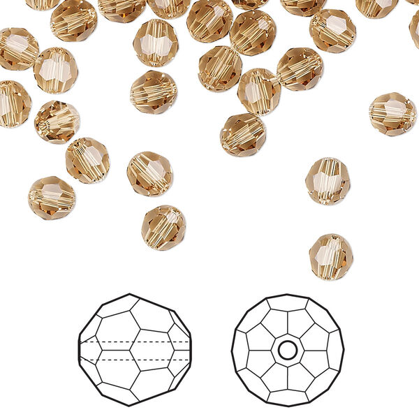 Bead 720pk light Colorado topaz, Swarovski® 5mm round 5000 image number 0