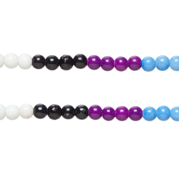 Bead, glass, opaque, 8-8.5mm round. Sold per pkg of (2) 7-inch strands, approximately 50 beads. image number 0