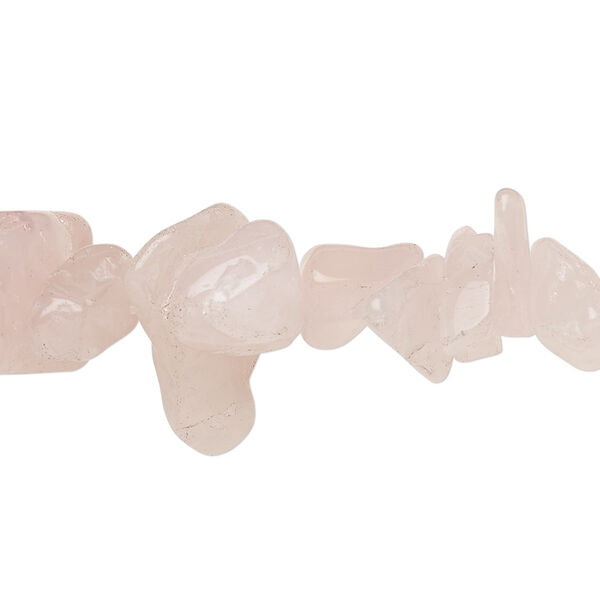 Bead, rose quartz (dyed), large chip, B grade, Mohs hardness 7. Sold per 15-inch strand. image number 0