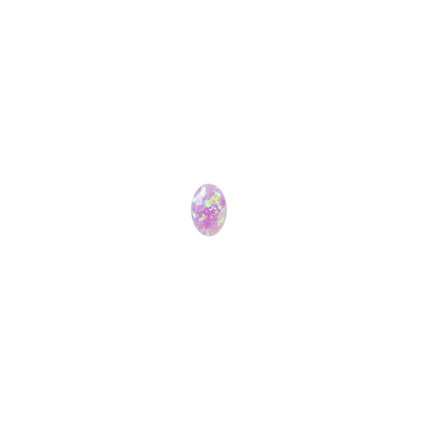 Cabochon, "opal" (silica and epoxy) (man-made), lavender, 6x4mm calibrated oval. Sold per pkg of 2. image number 0